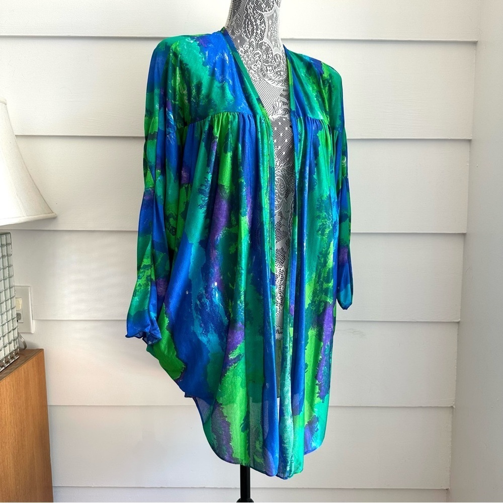 Vintage Oscar de la Renta Swimwear Cover Up Jacket Shawl size M